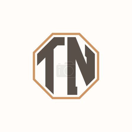 Modern Letter TN Logo for Corporate Business Brand Identity. Creative TN Logo Design.