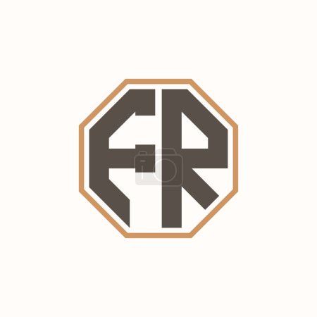 Modern Letter FR Logo for Corporate Business Brand Identity. Creative FR Logo Design.
