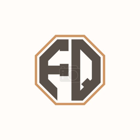 Modernes Letter FQ Logo für Corporate Business Brand Identity. Kreatives FQ Logo Design.