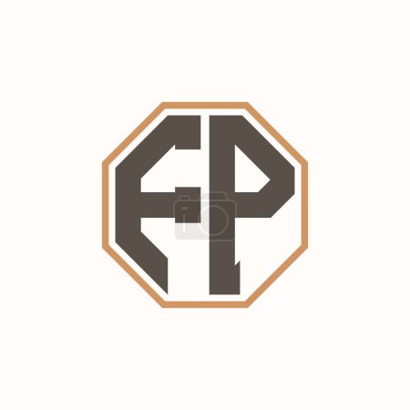 Modernes Letter FP Logo für Corporate Business Brand Identity. Kreative FP-Logo-Gestaltung.