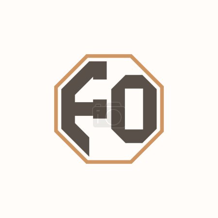 Modern Letter FO Logo for Corporate Business Brand Identity. Creative FO Logo Design.