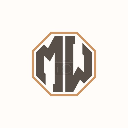 Modernes Letter MW Logo für Corporate Business Brand Identity. Kreative MW Logo-Gestaltung.