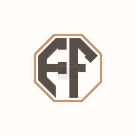 Modern Letter FF Logo for Corporate Business Brand Identity. Creative FF Logo Design.