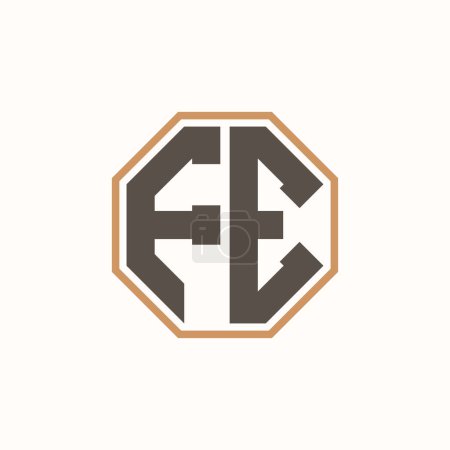 Modern Letter FE Logo for Corporate Business Brand Identity. Creative FE Logo Design.