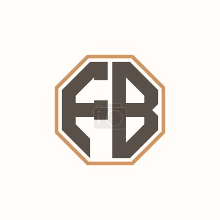 Modern Letter FB Logo for Corporate Business Brand Identity. Creative FB Logo Design.