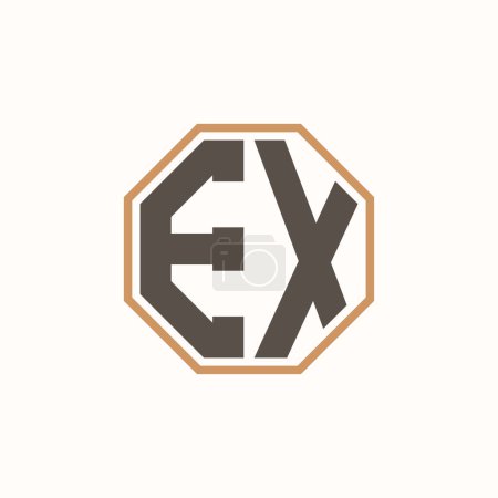 Modern Letter EX Logo for Corporate Business Brand Identity. Creative EX Logo Design.