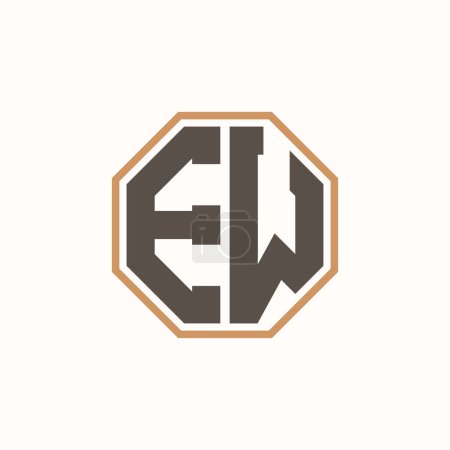 Modern Letter EW Logo for Corporate Business Brand Identity. Creative EW Logo Design.