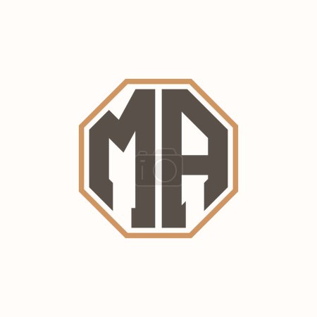 Modern Letter MA Logo for Corporate Business Brand Identity. Creative MA Logo Design.