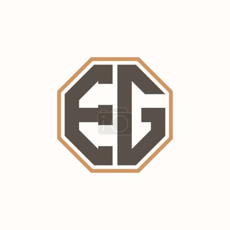 Modern Letter EG Logo for Corporate Business Brand Identity. Creative EG Logo Design.
