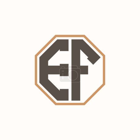Modern Letter EF Logo for Corporate Business Brand Identity. Creative EF Logo Design.