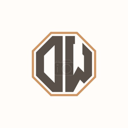 Modernes DW-Logo für Corporate Business Brand Identity. Kreative DW-Logo-Gestaltung.