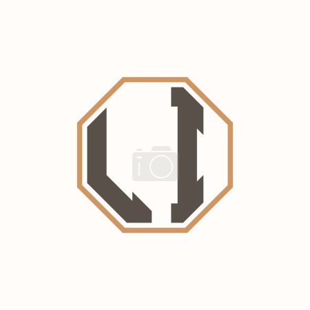 Letra moderna LI Logo para la identidad de marca de negocios corporativos. Diseño creativo del logotipo de LI.