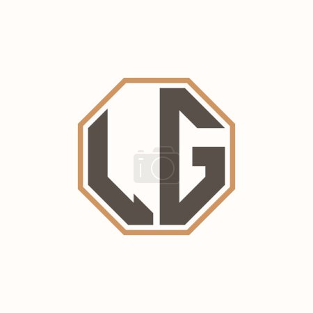 Carta moderna LG Logo para la identidad de marca de negocios corporativos. Diseño creativo del logotipo de LG.