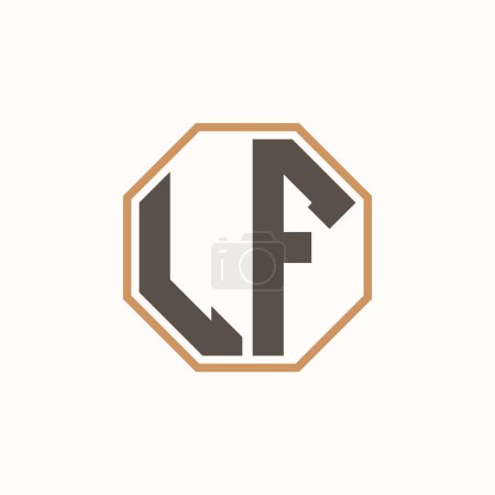 Letra moderna Logotipo LF para la identidad de marca de negocios corporativos. Diseño creativo del logotipo de LF.