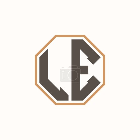 Modern Letter LE Logo for Corporate Business Brand Identity. Creative LE Logo Design.