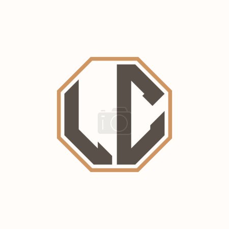 Modernes LC-Logo für Corporate Business Brand Identity. Kreatives LC Logo Design.