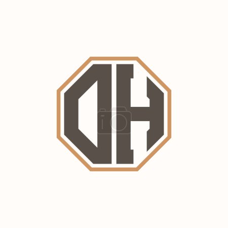 Modernes Letter DH Logo für Corporate Business Brand Identity. Kreatives DH Logo Design.