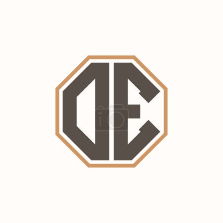 Modern Letter DE Logo for Corporate Business Brand Identity. Creative DE Logo Design.