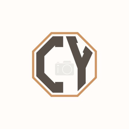 Modern Letter CY Logo for Corporate Business Brand Identity. Creative CY Logo Design.