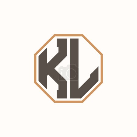 Modern Letter KL Logo for Corporate Business Brand Identity. Creative KL Logo Design.