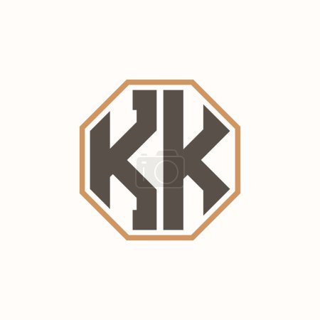 Lettre moderne KK Logo for Corporate Business Brand Identity. Conception créative de logo KK.