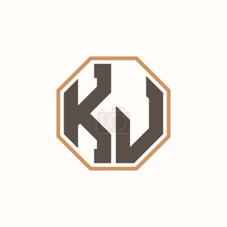 Letra moderna KJ Logo para la identidad de marca de negocios corporativos. Diseño creativo del logotipo de KJ.