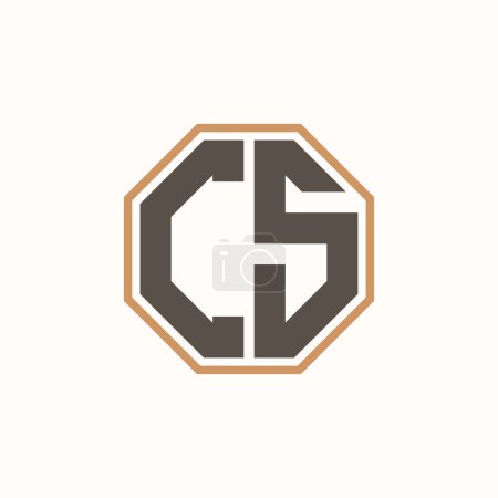 Modern Letter CS Logo for Corporate Business Brand Identity. Creative CS Logo Design.