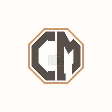 Modern Letter CM Logo for Corporate Business Brand Identity. Creative CM Logo Design.