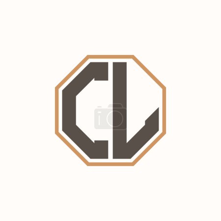 Lettre moderne CL Logo for Corporate Business Brand Identity. Conception créative de logo CL.