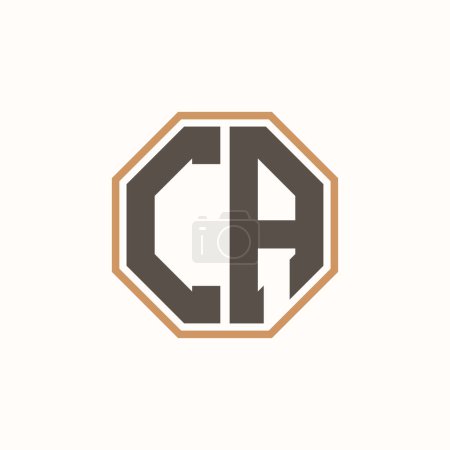 Modern Letter CA Logo for Corporate Business Brand Identity. Creative CA Logo Design.