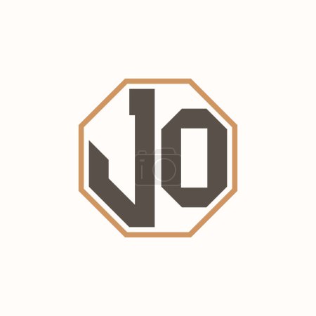 Modernes Letter JO Logo für Corporate Business Brand Identity. Kreatives JO Logo Design.