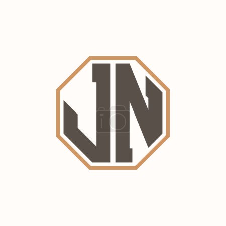 Modern Letter JN Logo for Corporate Business Brand Identity. Creative JN Logo Design.