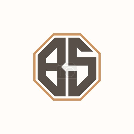 Modernes BS-Logo für Corporate Business Brand Identity. Kreatives BS Logo Design.