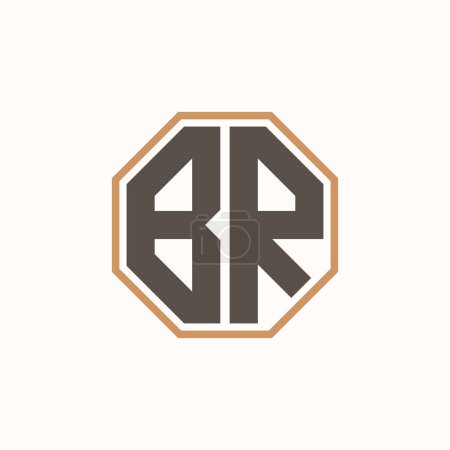 Letra moderna BR Logo para la identidad de marca de negocios corporativos. Diseño creativo del logotipo de BR.