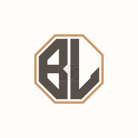 Modernes BL-Logo für Corporate Business Brand Identity. Kreative Gestaltung des BL Logos.
