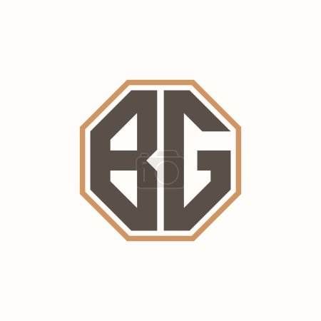 Modern Letter BG Logo for Corporate Business Brand Identity. Creative BG Logo Design.