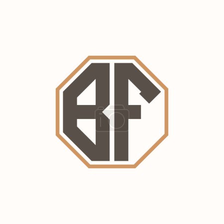 Modern Letter BF Logo for Corporate Business Brand Identity. Creative BF Logo Design.