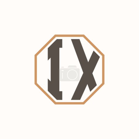 Modern Letter IX Logo for Corporate Business Brand Identity. Creative IX Logo Design.