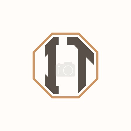 Modern Letter IT Logo for Corporate Business Brand Identity. Creative IT Logo Design.