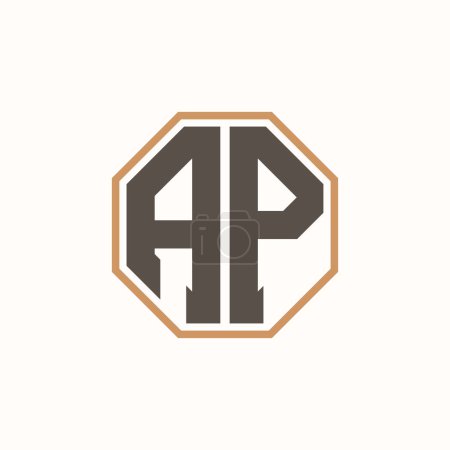 Modernes AP-Logo für Corporate Business Brand Identity. Kreatives AP Logo Design.