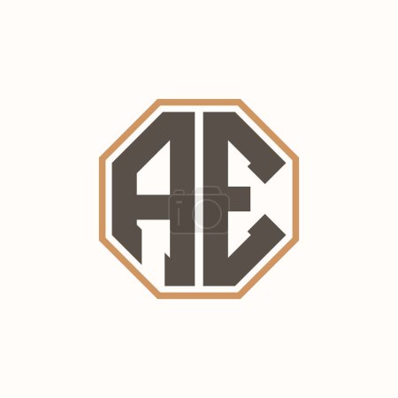 Modern Letter AE Logo for Corporate Business Brand Identity. Creative AE Logo Design.