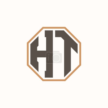 Modernes Letter HT Logo für Corporate Business Brand Identity. Kreatives HT Logo Design.