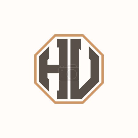Modernes Letter HU Logo für Corporate Business Brand Identity. Kreative HU-Logo-Gestaltung.