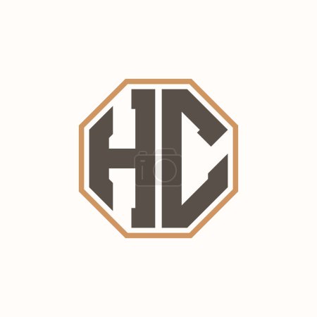 Modern Letter HC Logo for Corporate Business Brand Identity. Creative HC Logo Design.