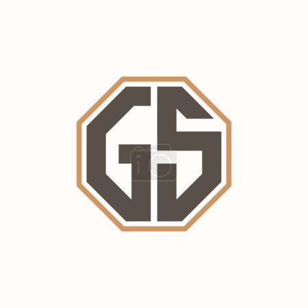 Modern Letter GS Logo for Corporate Business Brand Identity. Creative GS Logo Design.