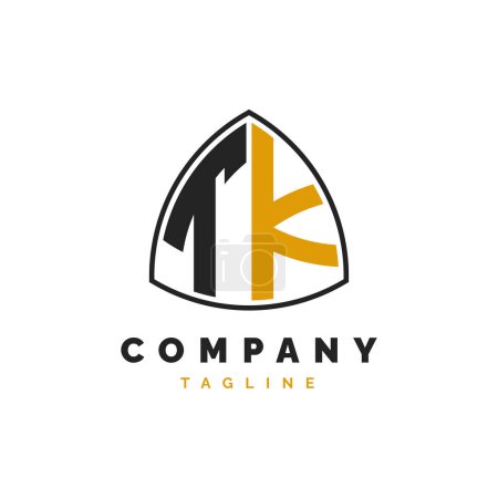 Initial Letter TK Logo Design. Alphabet TK Logo Template