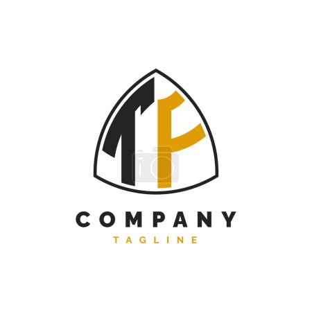 Carta Inicial TF Logo Design. Plantilla de logotipo de alfabeto TF