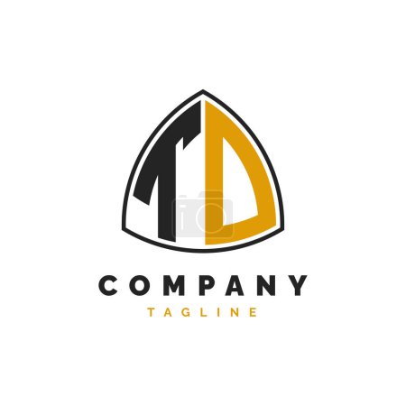 Initial Letter TD Logo Design. Alphabet TD Logo Vorlage