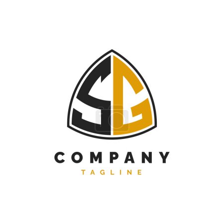 Carta Inicial SG Logo Design. Plantilla de logotipo del alfabeto SG