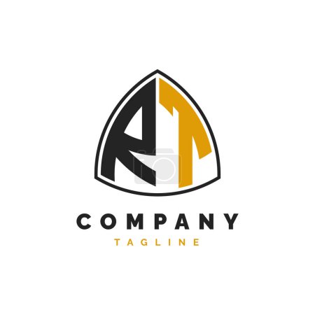 Initial Letter RT Logo Design. Alphabet RT Logo Template